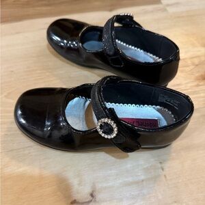 Rachel Shiny Black Mary Jane Dress Shoes